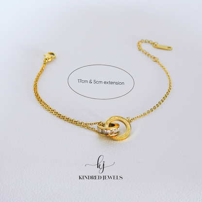 [SG] Le Petite Interlock Roman Bracelet | Stainless Steel | Kindred Jewels