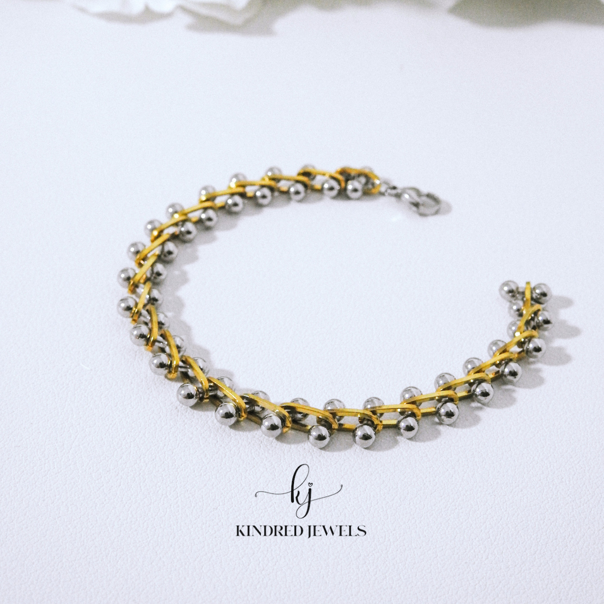 [SG] Two-Toned Bone Unisex Bracelet | Stainless Steel | Kindred Jewels