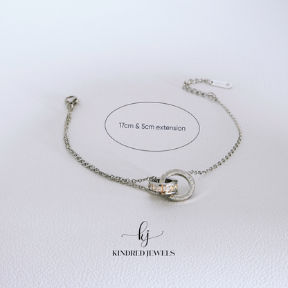 [SG] Le Petite Interlock Roman Bracelet | Stainless Steel | Kindred Jewels