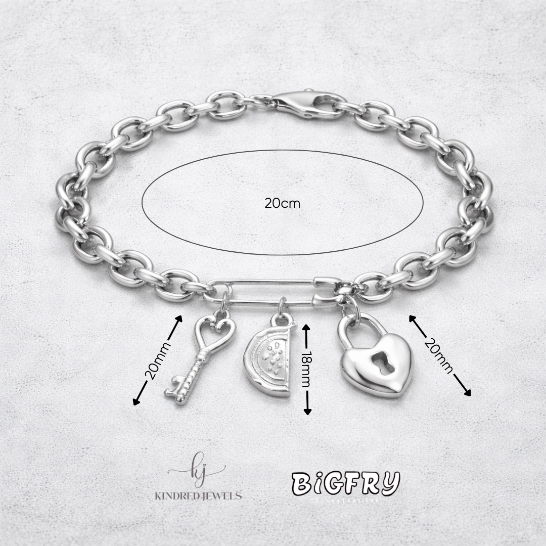 Hope Set | Charm Bracelet + Pin