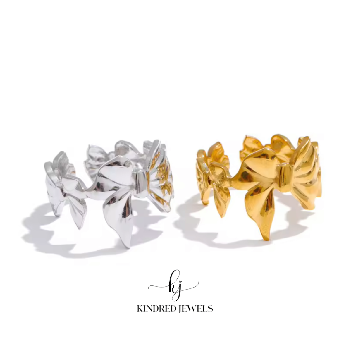 [SG] Bow Adjustable Ring | Stainless Steel | Kindred Jewels