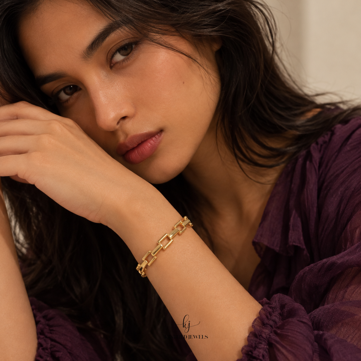 [SG] Kotak Link Bangle | Stainless Steel | Kindred Jewels