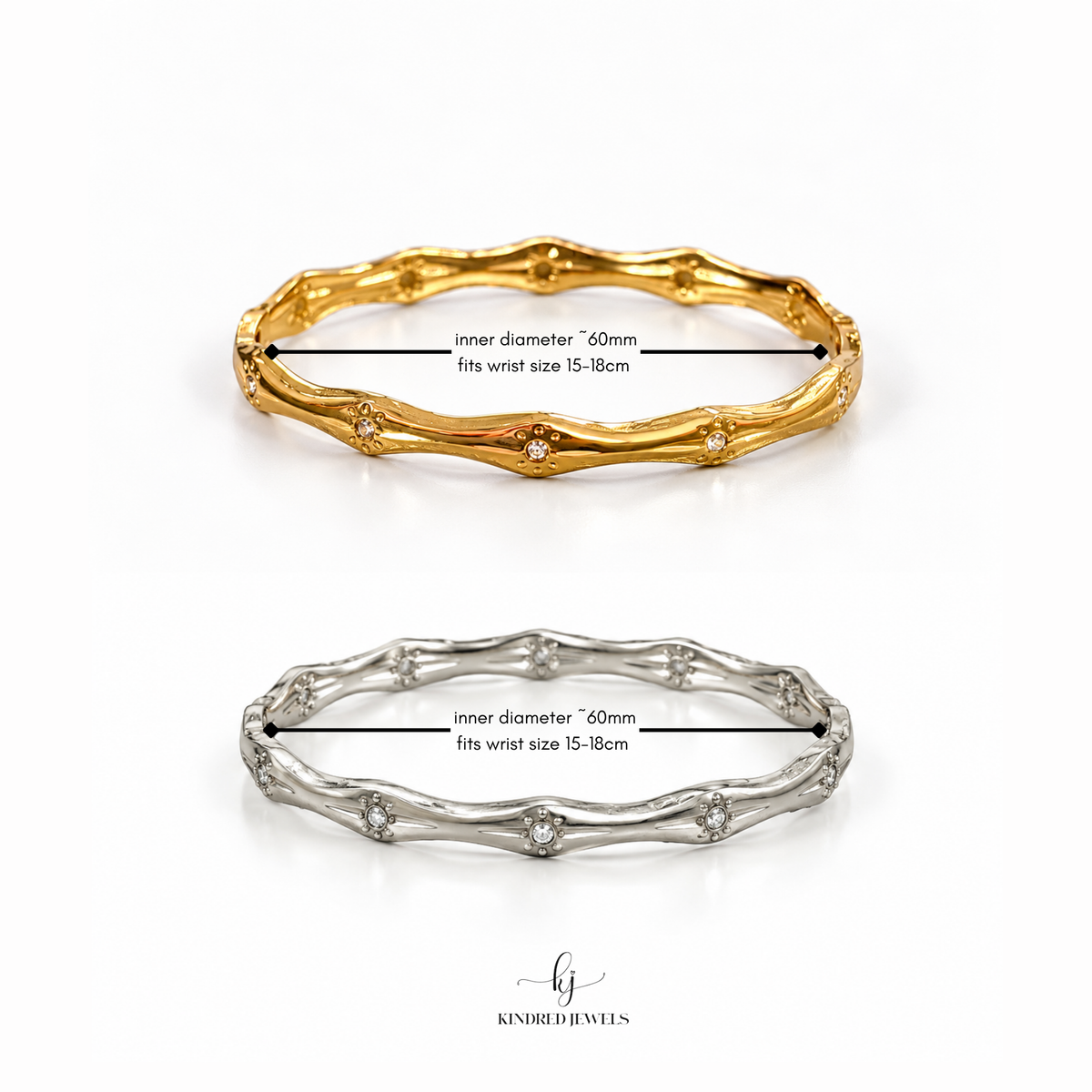 [SG] Sunburst Bangle | Stainless Steel | Kindred Jewels