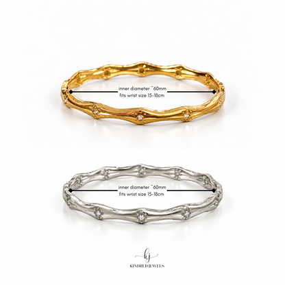 [SG] Sunburst Bangle | Stainless Steel | Kindred Jewels