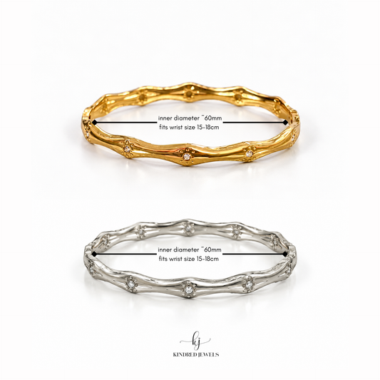 [SG] Sunburst Bangle | Stainless Steel | Kindred Jewels