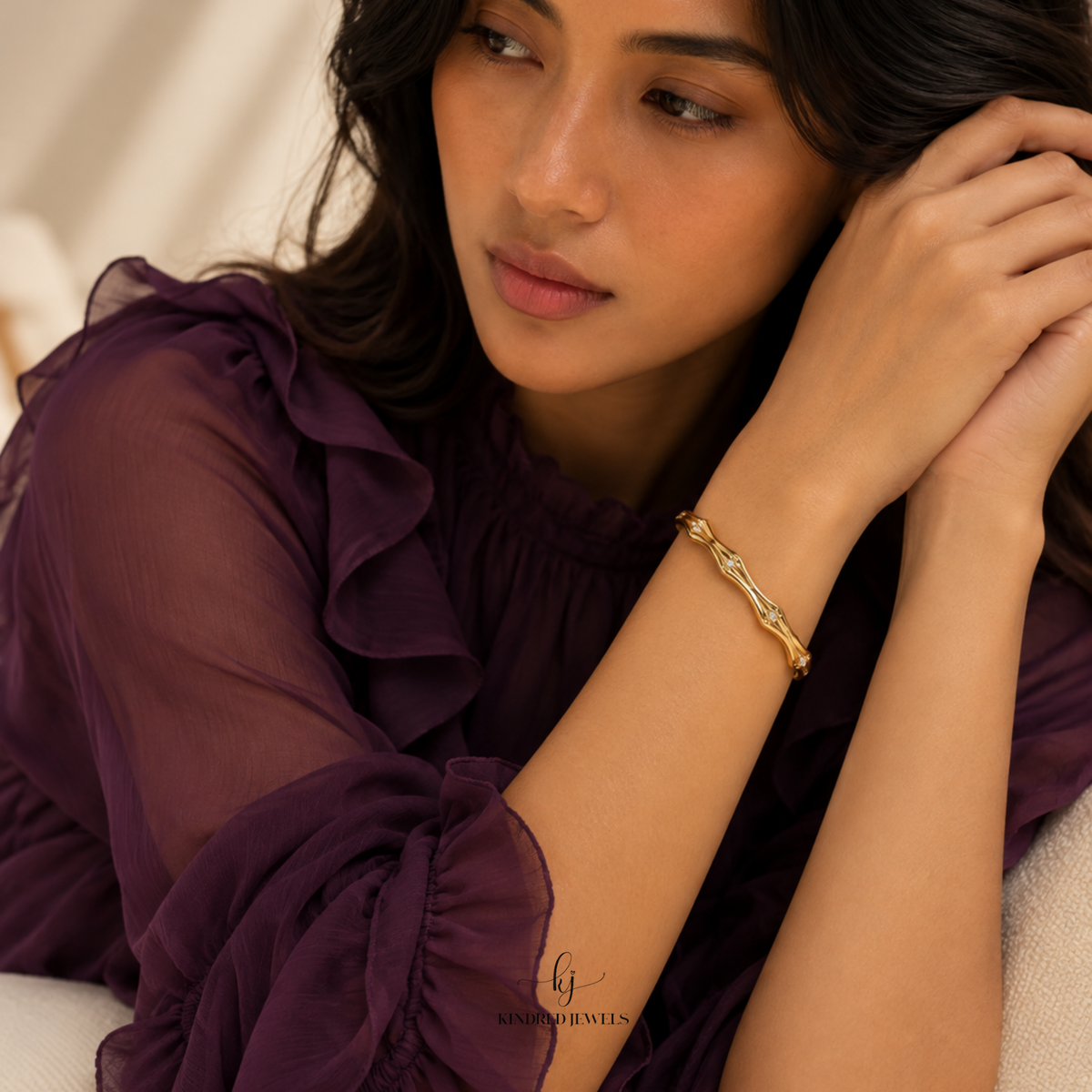 [SG] Sunburst Bangle | Stainless Steel | Kindred Jewels