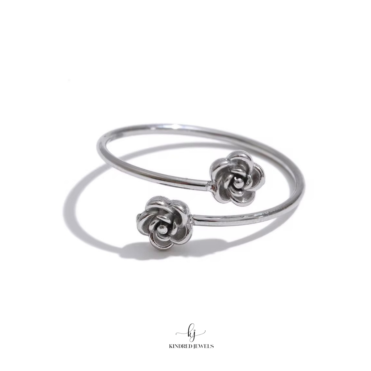 [SG] Rosy Posy Open Ring | Adjustable | Kindred Jewels