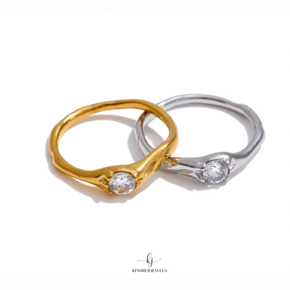 [SG] Solitaire Rimba Ring | US6-US9 | Stainless Steel | Kindred Jewels