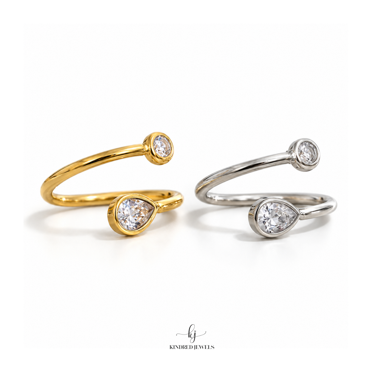 [SG] Cosmos Zircon Open Ring | Adjustable | Kindred Jewels