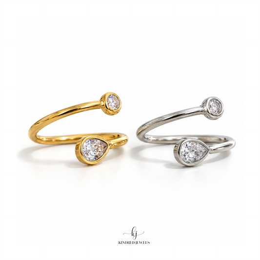 [SG] Cosmos Zircon Open Ring | Adjustable | Kindred Jewels