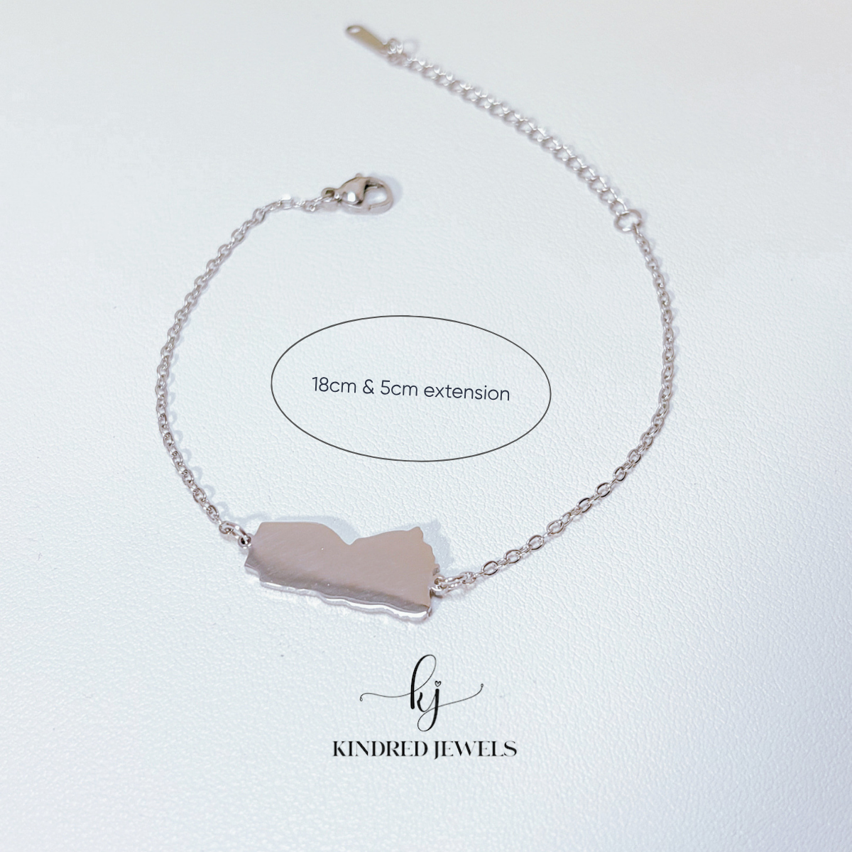 [SG] Yemen Map Bracelet | Unisex | Stainless Steel | Kindred Jewels