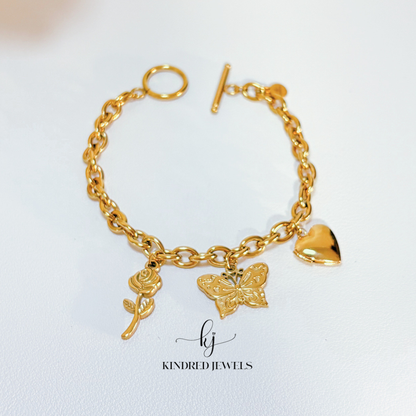 [Mother's Day Special] Garden Charm Bracelet | Stainless Steel | Kindred Jewels