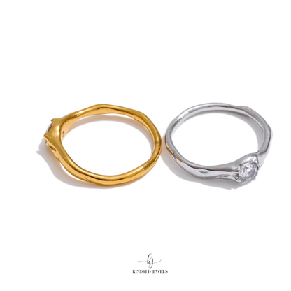 [SG] Solitaire Rimba Ring | US6-US9 | Stainless Steel | Kindred Jewels