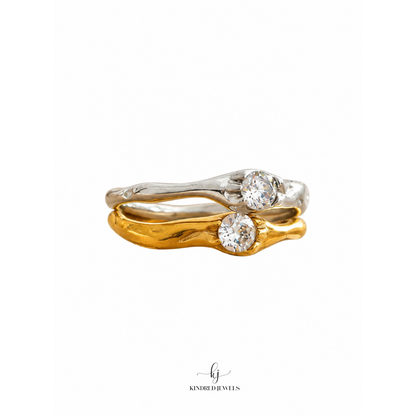 [SG] Solitaire Rimba Ring | US6-US9 | Stainless Steel | Kindred Jewels