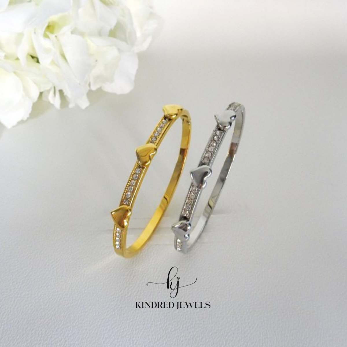 [SG] Heart Bling Bangle | Kindred Jewels