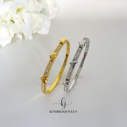 [SG] Heart Bling Bangle | Kindred Jewels