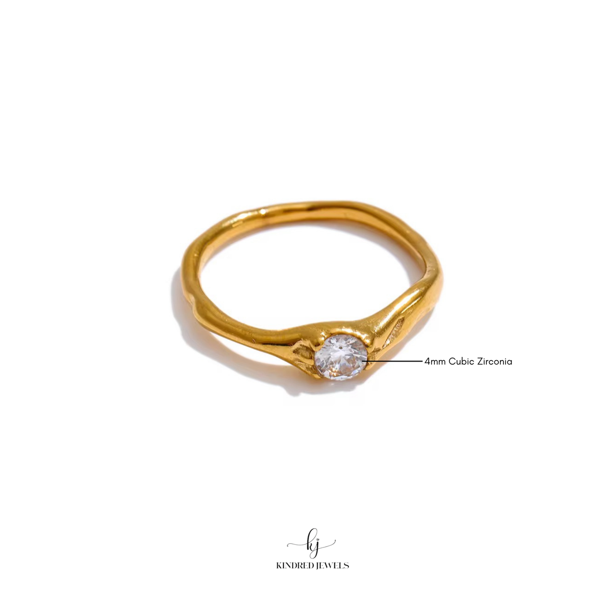 [SG] Solitaire Rimba Ring | US6-US9 | Stainless Steel | Kindred Jewels