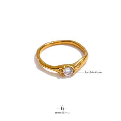 [SG] Solitaire Rimba Ring | US6-US9 | Stainless Steel | Kindred Jewels
