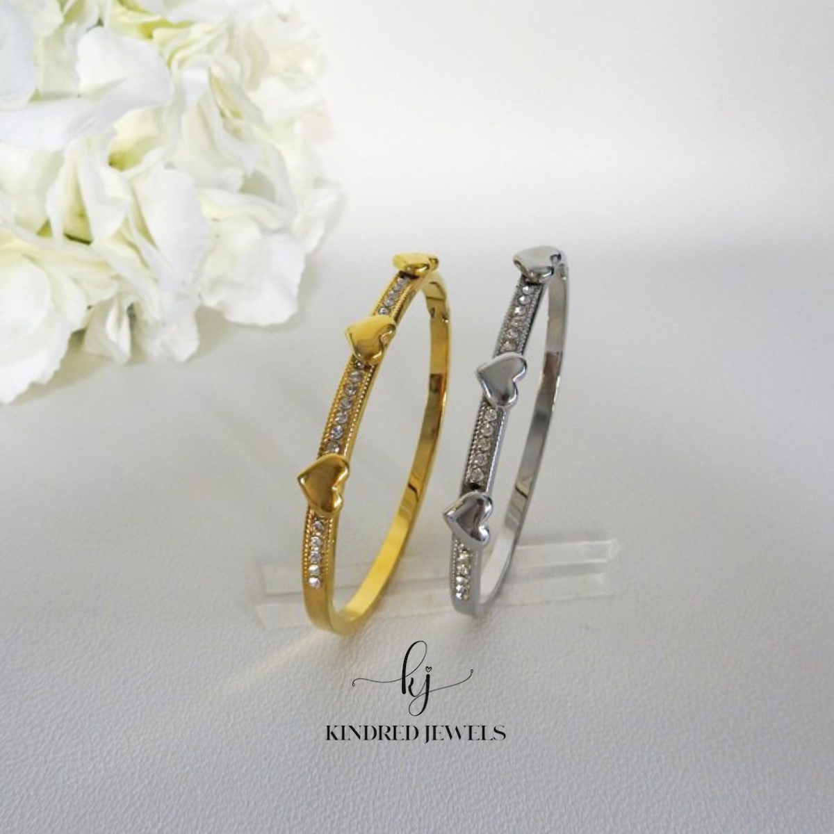 [SG] Heart Bling Bangle | Kindred Jewels