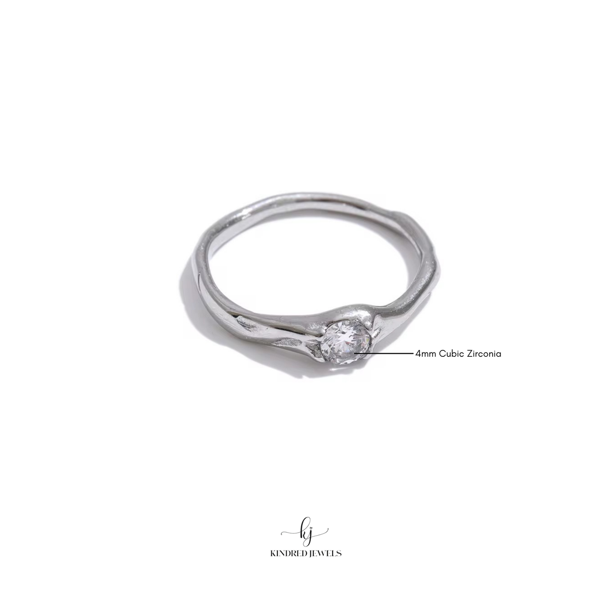 [SG] Solitaire Rimba Ring | US6-US9 | Stainless Steel | Kindred Jewels