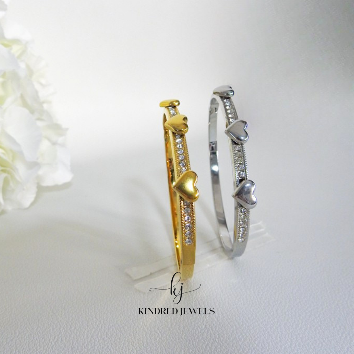 [SG] Heart Bling Bangle | Kindred Jewels