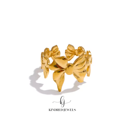 [SG] Bow Adjustable Ring | Stainless Steel | Kindred Jewels