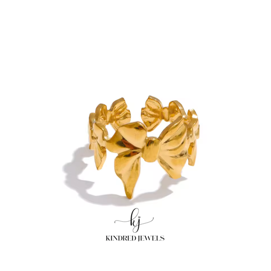[SG] Bow Adjustable Ring | Stainless Steel | Kindred Jewels
