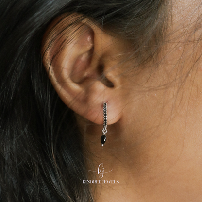[SG] Lila Marquise Mini Dangle Huggies Earring | Kindred Jewels