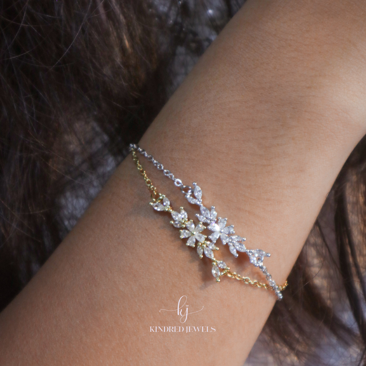[SG] Le Petite Floral Bracelet | Stainless Steel | Kindred Jewels