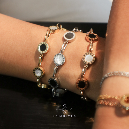 [SG] Roman Disc Bracelet | Stainless Steel | Kindred Jewels