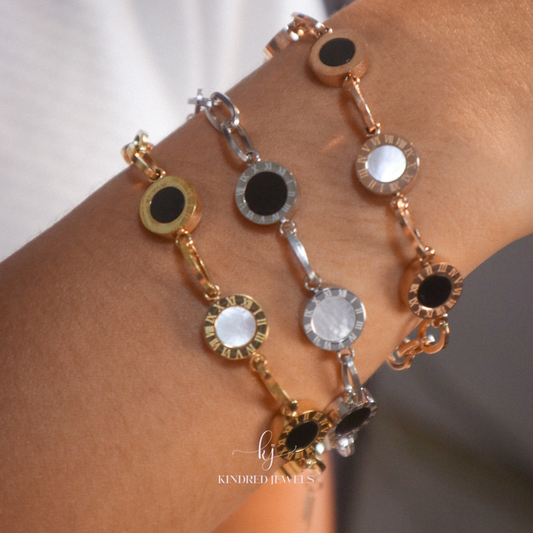 [SG] Roman Disc Bracelet | Stainless Steel | Kindred Jewels