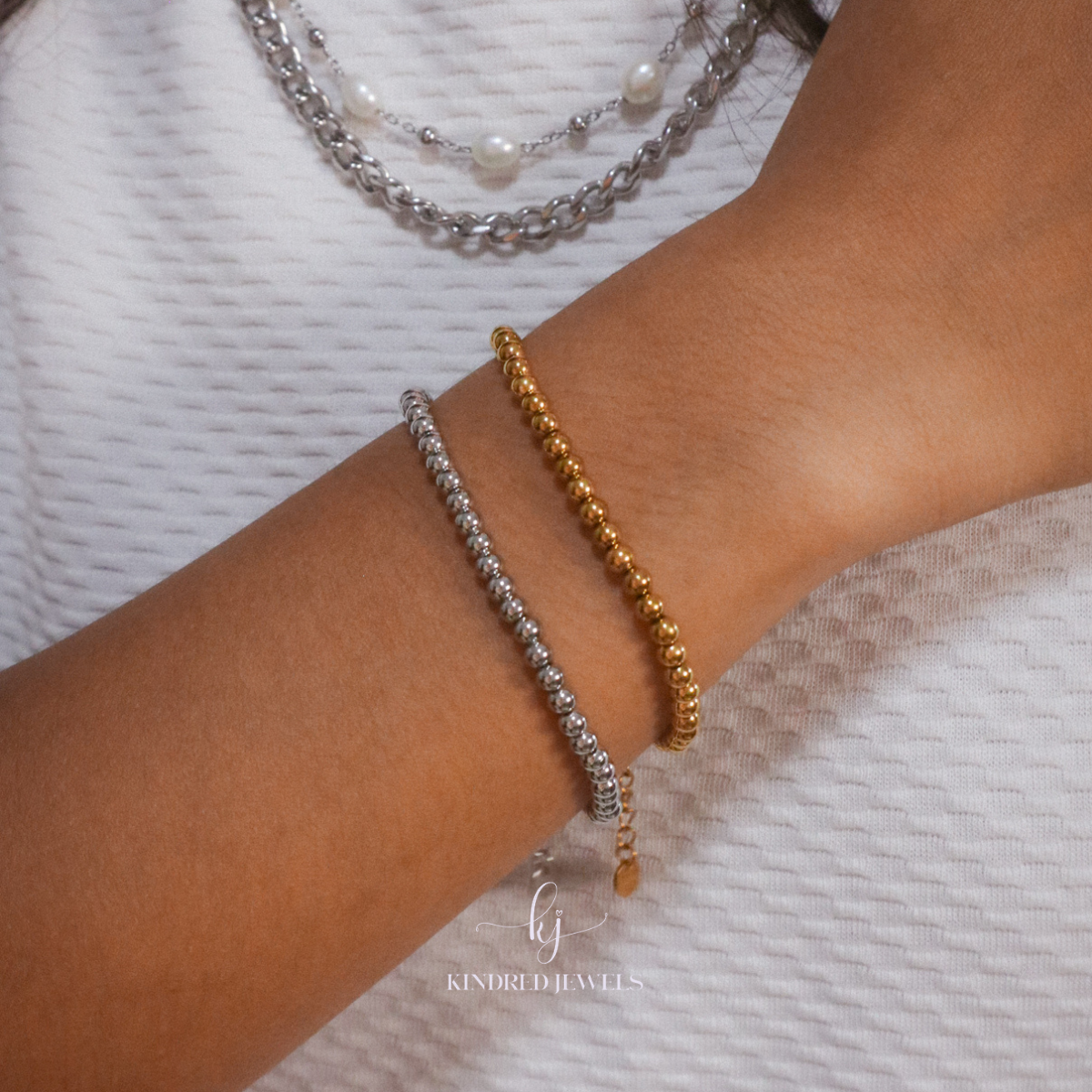 [SG] 4mm Bubble Bracelet | Stainless Steel | Kindred Jewels