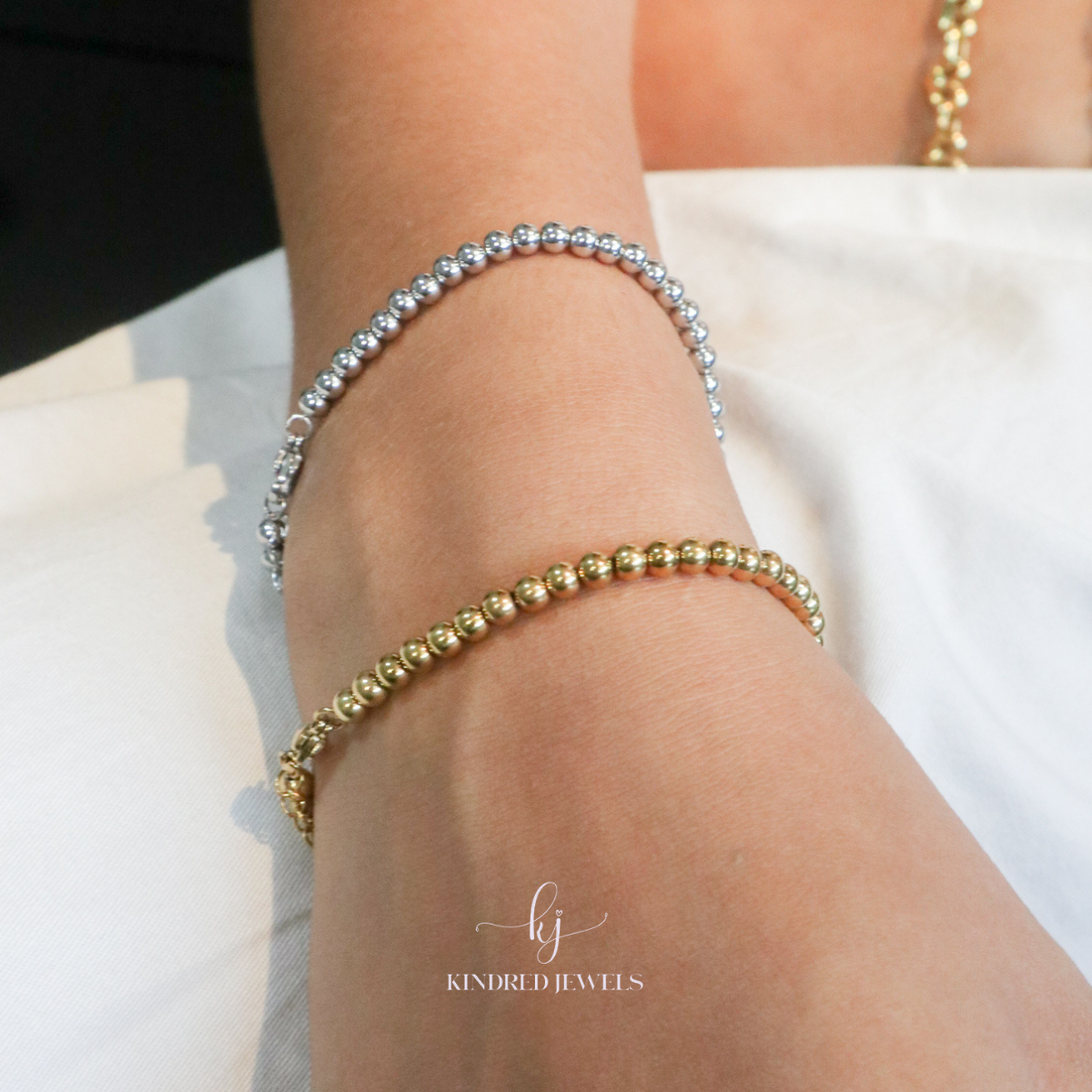 [SG] 4mm Bubble Bracelet | Stainless Steel | Kindred Jewels