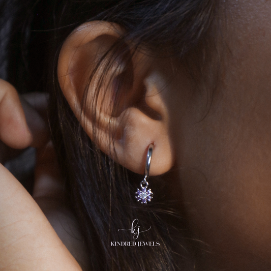 [SG] Mini Bunga Dangle Huggies Earring | Kindred Jewels