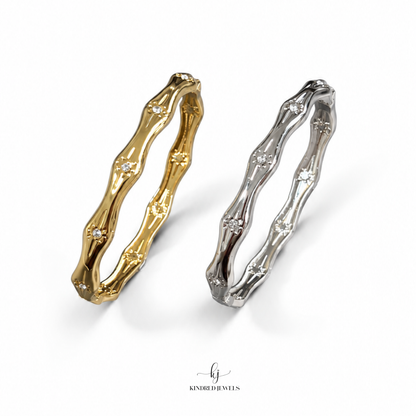 [SG] Sunburst Bangle | Stainless Steel | Kindred Jewels
