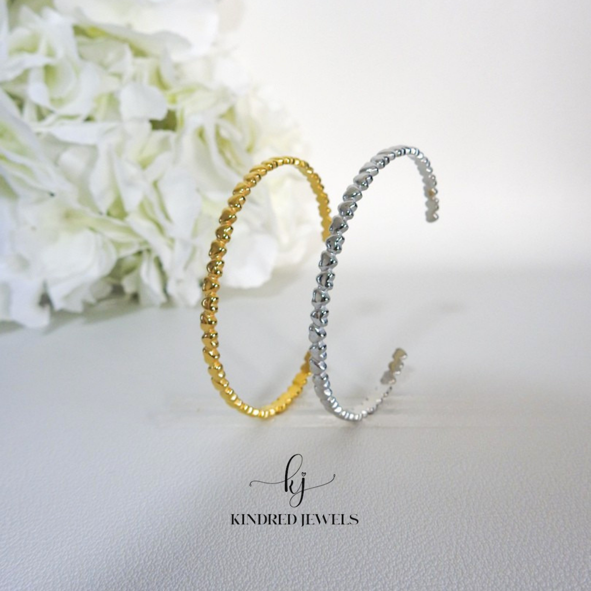 [SG] Little Hearts Adjustable Bangle | Kindred Jewels
