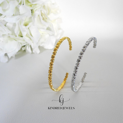 [SG] Little Hearts Adjustable Bangle | Kindred Jewels