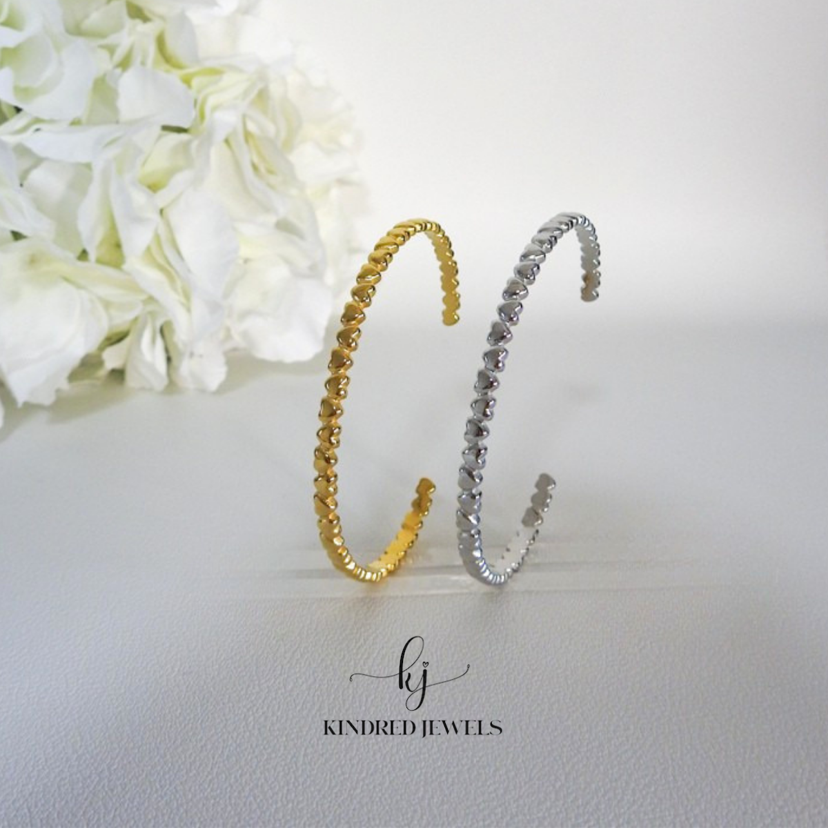 [SG] Little Hearts Adjustable Bangle | Kindred Jewels