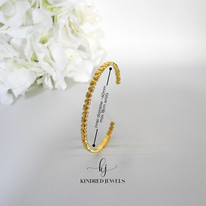 [SG] Little Hearts Adjustable Bangle | Kindred Jewels
