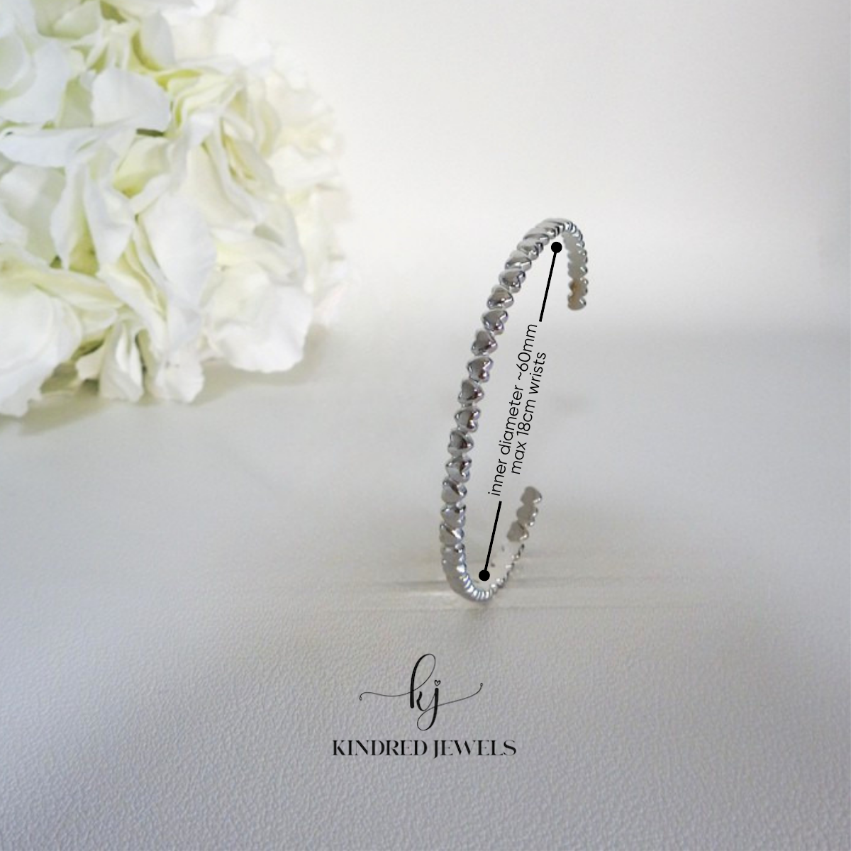 [SG] Little Hearts Adjustable Bangle | Kindred Jewels