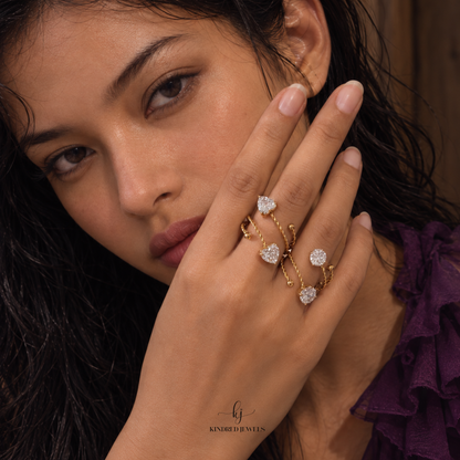 [SG] Angkasa Zircon Open Ring | Adjustable | Kindred Jewels