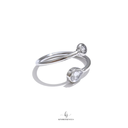 [SG] Cosmos Zircon Open Ring | Adjustable | Kindred Jewels