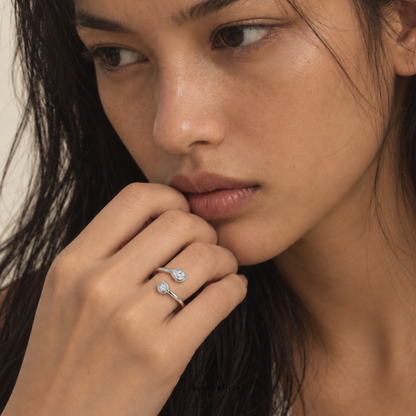 [SG] Cosmos Zircon Open Ring | Adjustable | Kindred Jewels