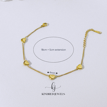 [SG] Amour Heart Bracelet | Stainless Steel | Kindred Jewels