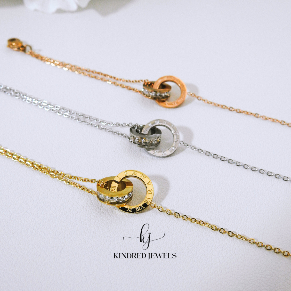 [SG] Le Petite Interlock Roman Bracelet | Stainless Steel | Kindred Jewels