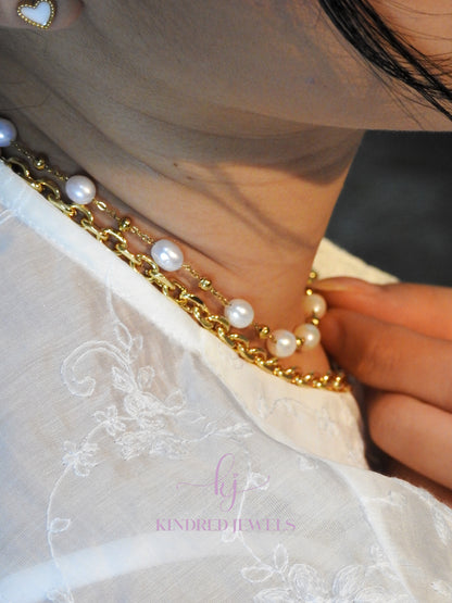 [SG] Aurielle Pearl Necklace | Kindred Jewels
