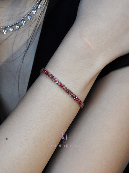 [SG] Scarlet Tennis Bracelet 15cm | Limited Edition | Kindred Jewels