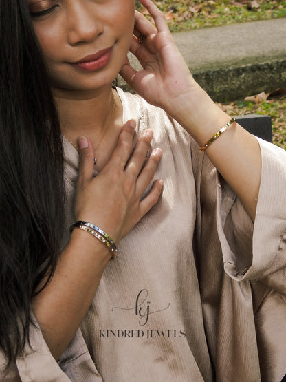 [SG] Slim Classic Diamond Bangle | Best Seller | Kindred Jewels