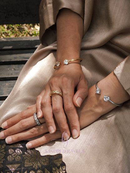 [SG] Putri Heart Open Bangle | Kindred Jewels