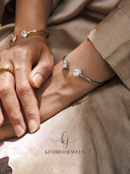 [SG] Putri Heart Open Bangle | Kindred Jewels